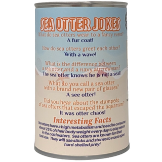 Dave the Canned Sea Otter - Eco-Friendly and Recycled Gift: Pop Top + Plastic Lid & Shrink Band