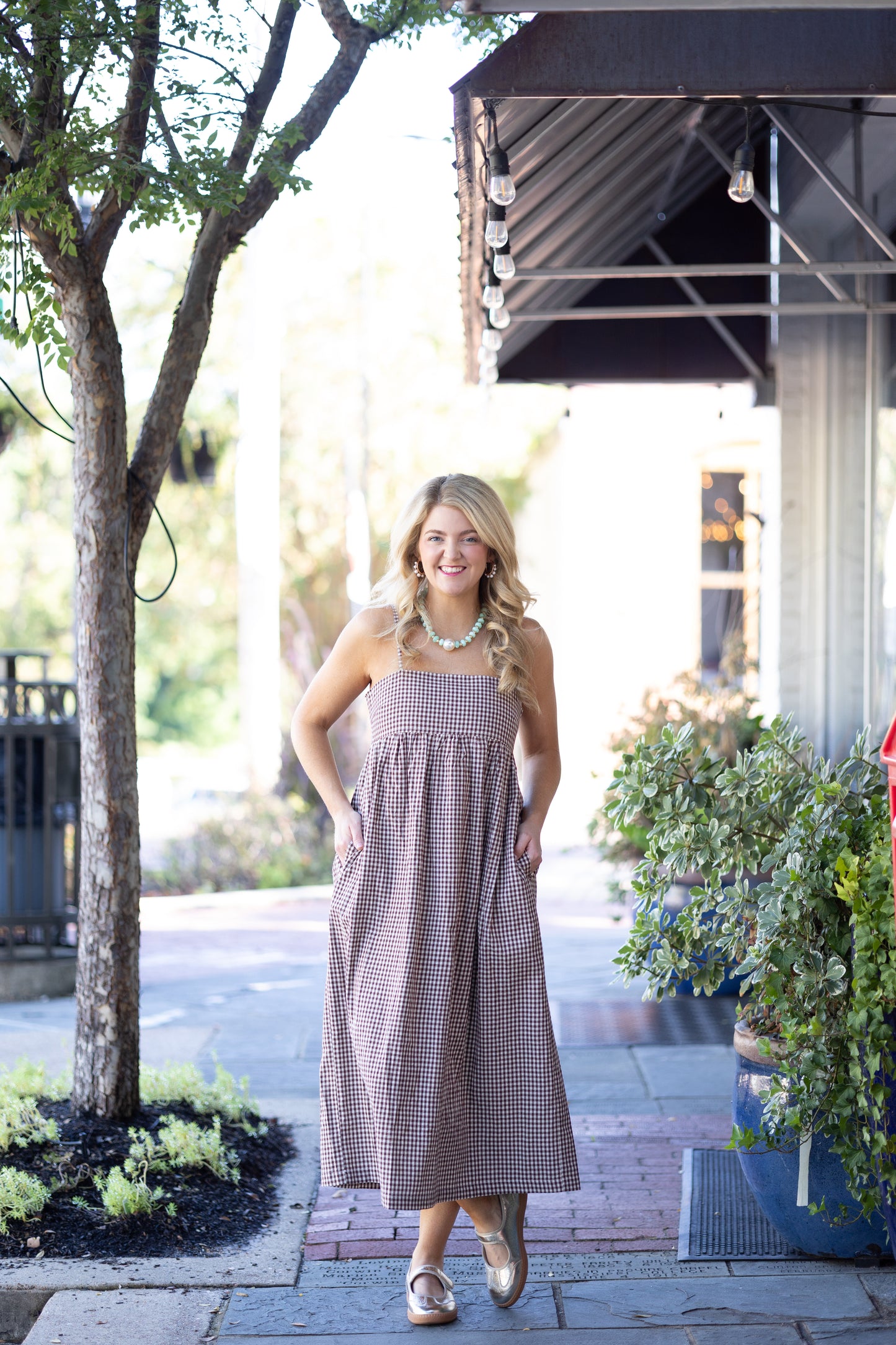 Plaid Tank Maxi Dress