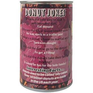 Sprinkles the Canned Donut - Eco-Friendly Plush w/Jokes: Pop Top + Plastic Lid & Shrink Band