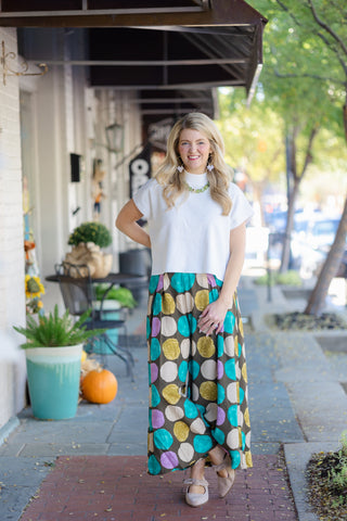 Blue Mix Dot Pants