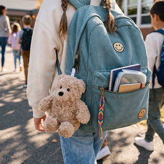 Brown Curly Bear Bag Charm