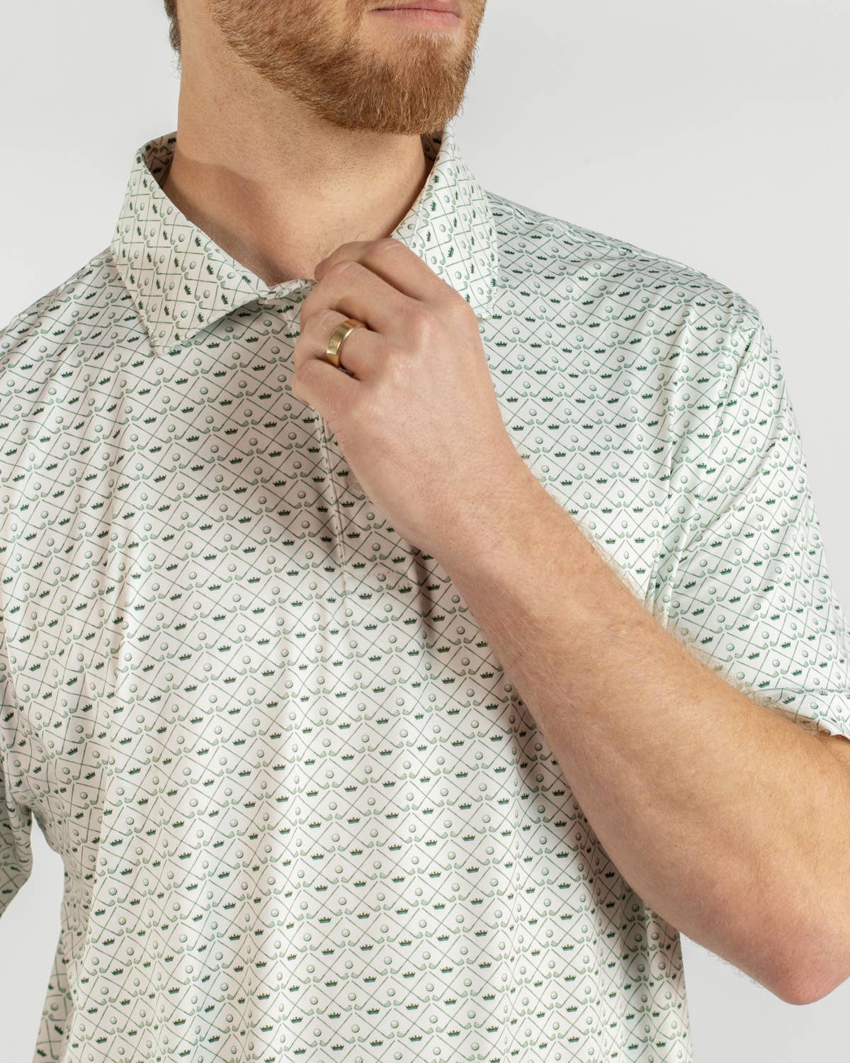 Men's Royal Golf Performance Polo  Golf Print