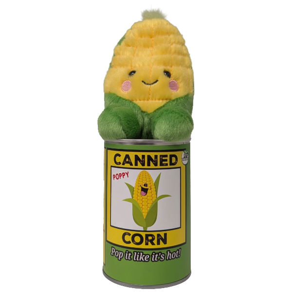 Canned Corn | Stuffed Animal Plush w/Funny Jokes: Pop Top Lid