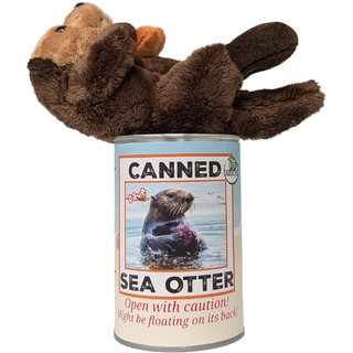 Dave the Canned Sea Otter - Eco-Friendly and Recycled Gift: Pop Top + Plastic Lid & Shrink Band