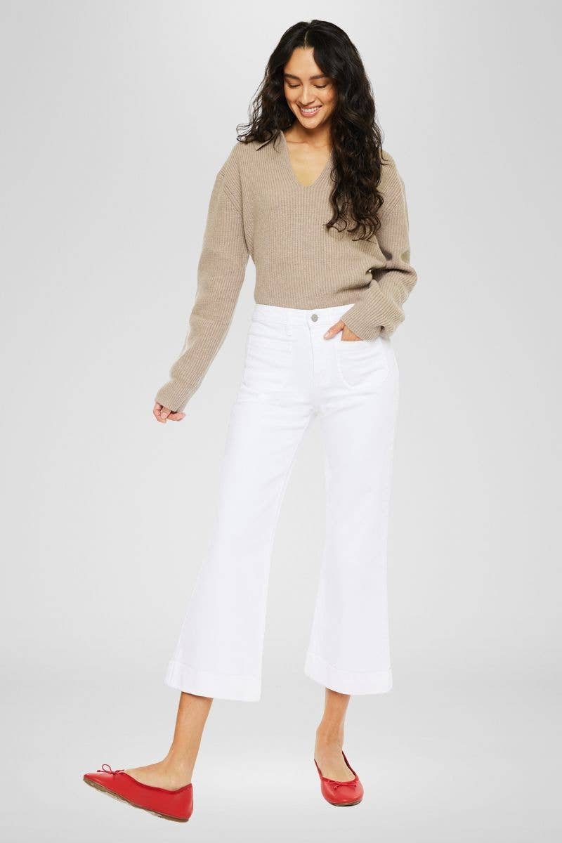 Kan Can Relaxed Crop Flare Jean