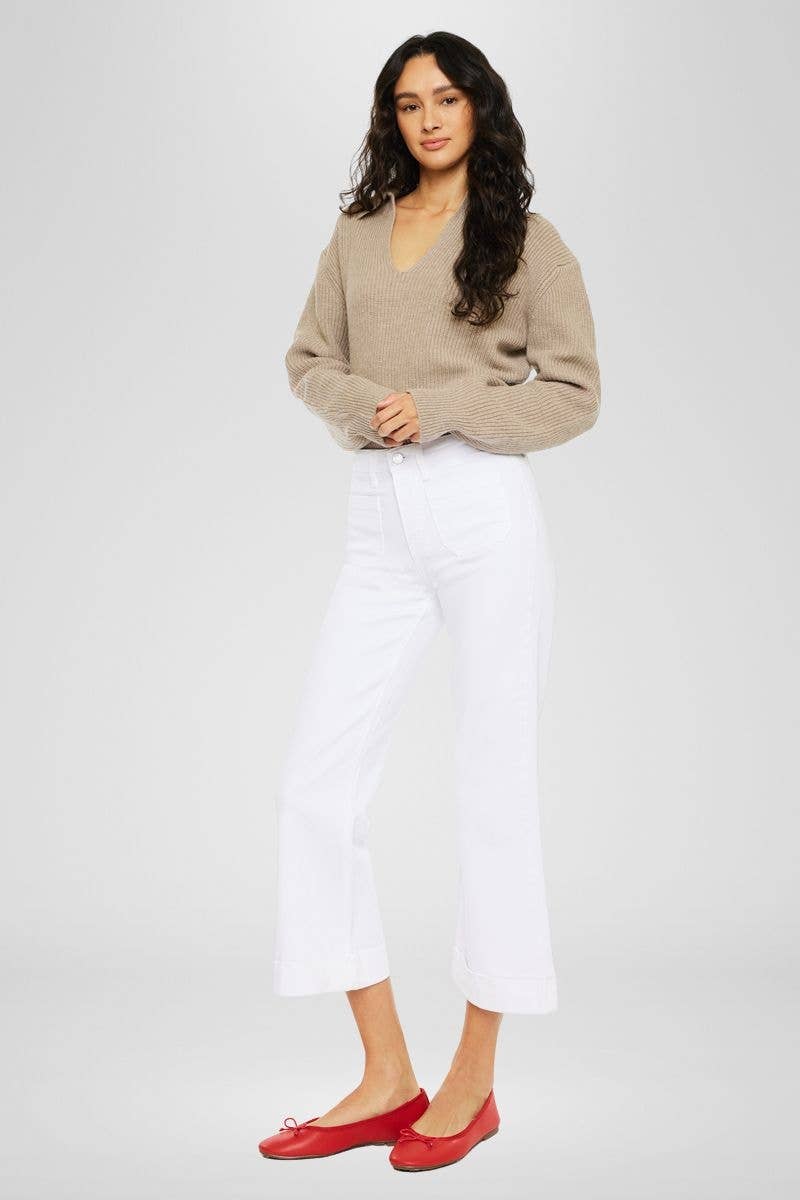 Kan Can Relaxed Crop Flare Jean