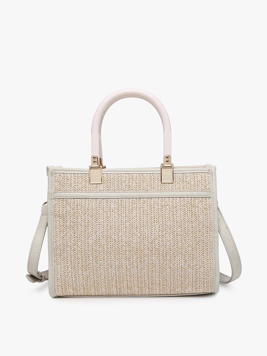 Off White Satchel with Handle