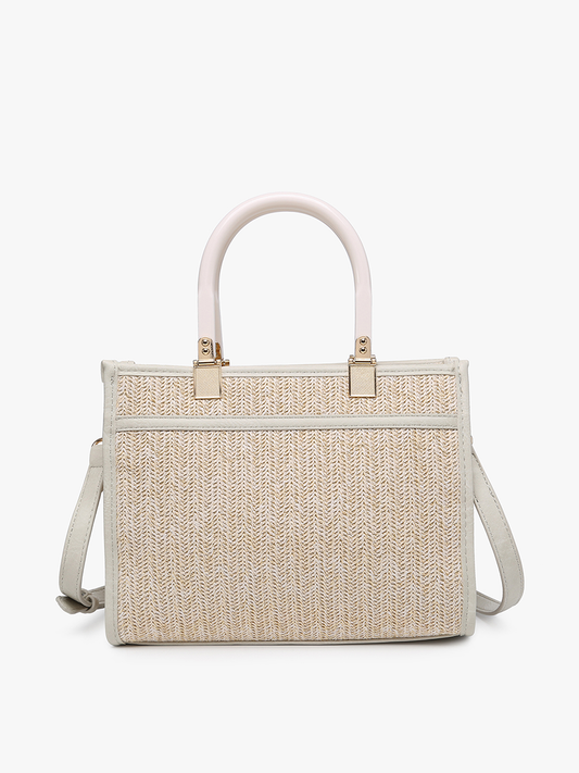 Off White Satchel with Handle