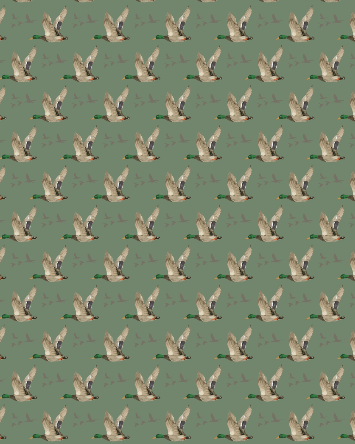 Men's Flying Mallard Performance Polo Mallard Print