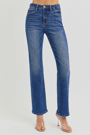 Risen Tummy Control High Rise Ankle Straight Jean