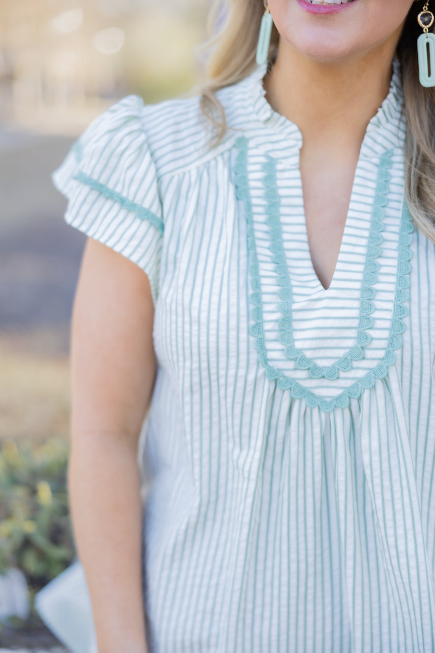 Soft Lines Dress in Sage