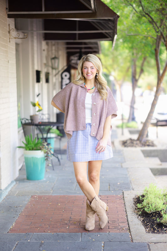 Mocha Cardigan Cape Sweater