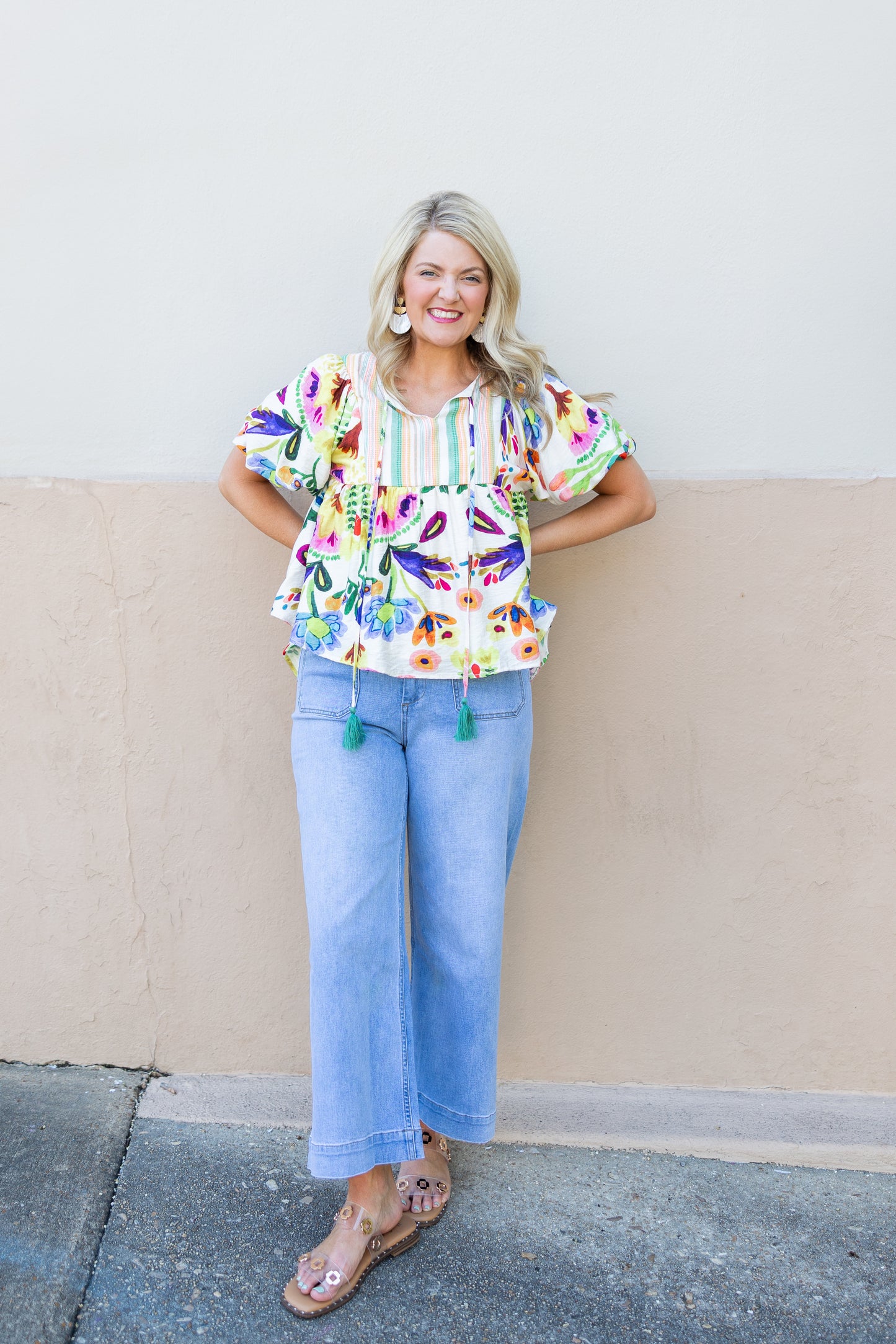 Wide Leg Crop Light Jean