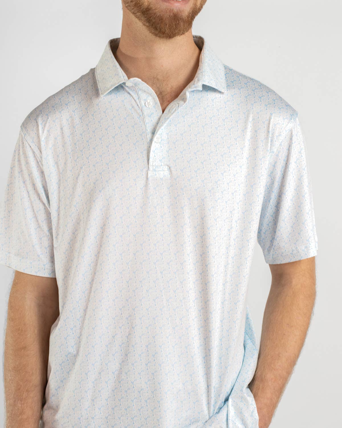 Men's Half Shell Performance Polo Oyster