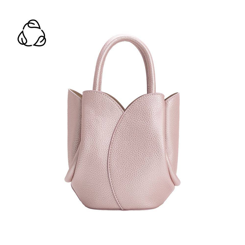 Tulip Mini MTL Pink Recycled Vegan Leather Top Handle Bag