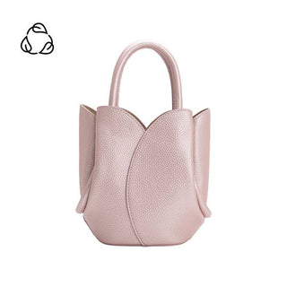Tulip Mini MTL Pink Recycled Vegan Leather Top Handle Bag