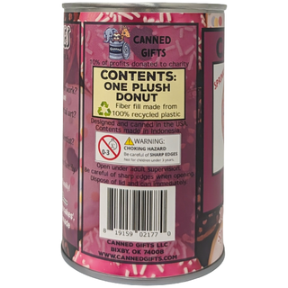 Sprinkles the Canned Donut - Eco-Friendly Plush w/Jokes: Pop Top + Plastic Lid & Shrink Band
