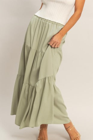 Staple Midi Skirt Sage or Blue