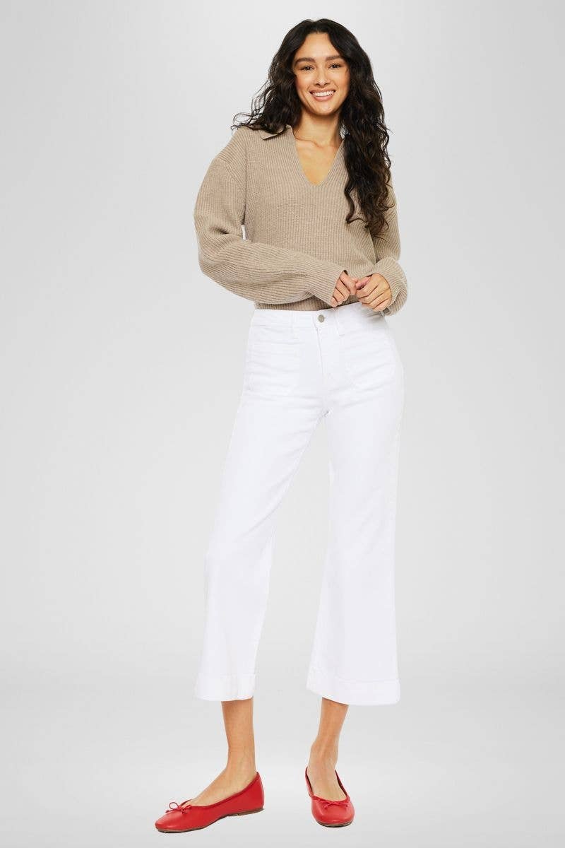 Kan Can Relaxed Crop Flare Jean
