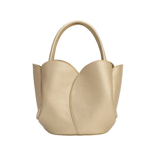 Tulip Gold Recycled Vegan Lthr Top Handle