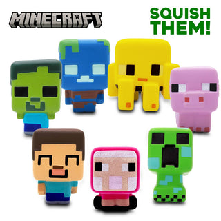 Minecraft 3.5" Bigger SquishMe Scented Figures in Display