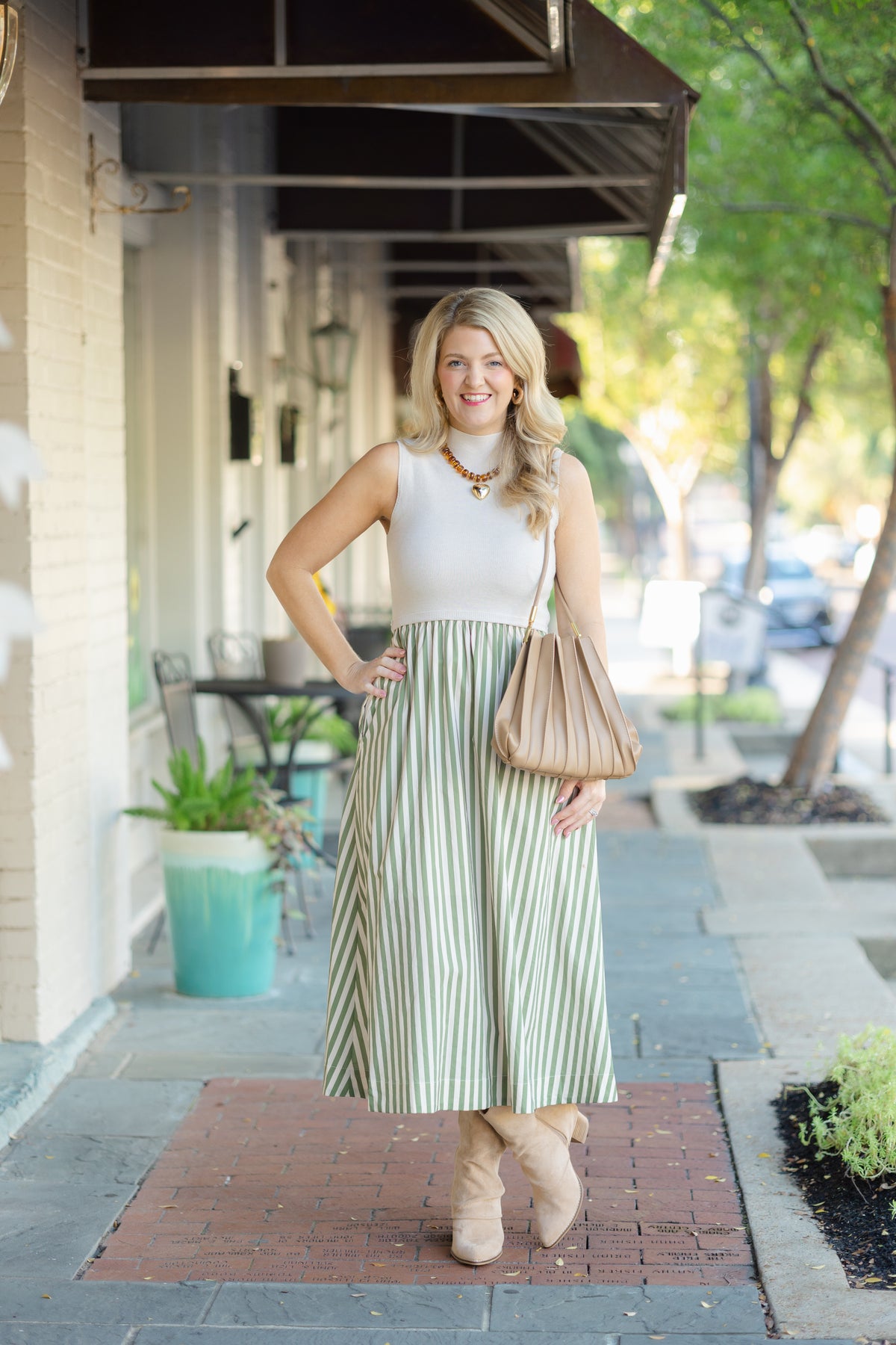 Green Stripe Maxi