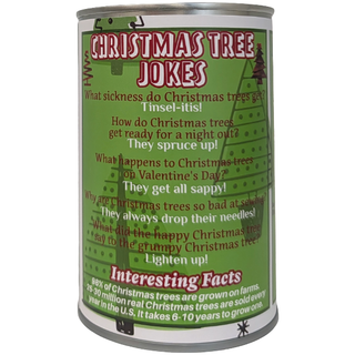 Spruce the Canned Christmas Tree - Plush in Can w/Jokes: Pop Top + Plastic Lid & Shrink Band