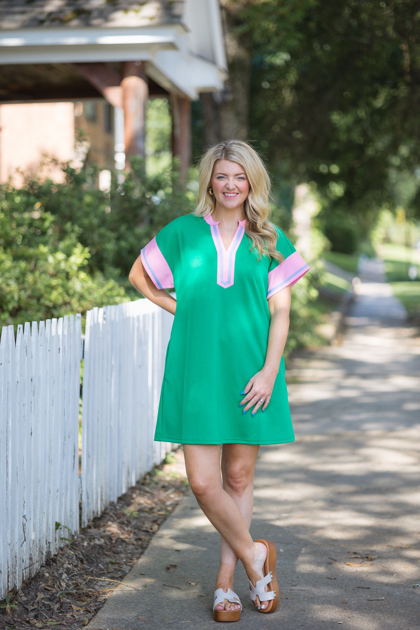 Green Pink Dress
