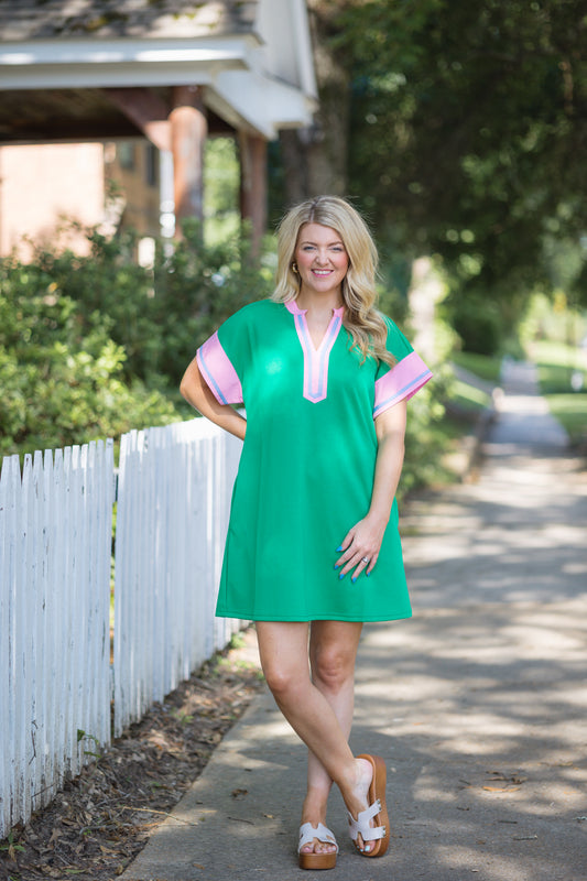 Green Pink Dress