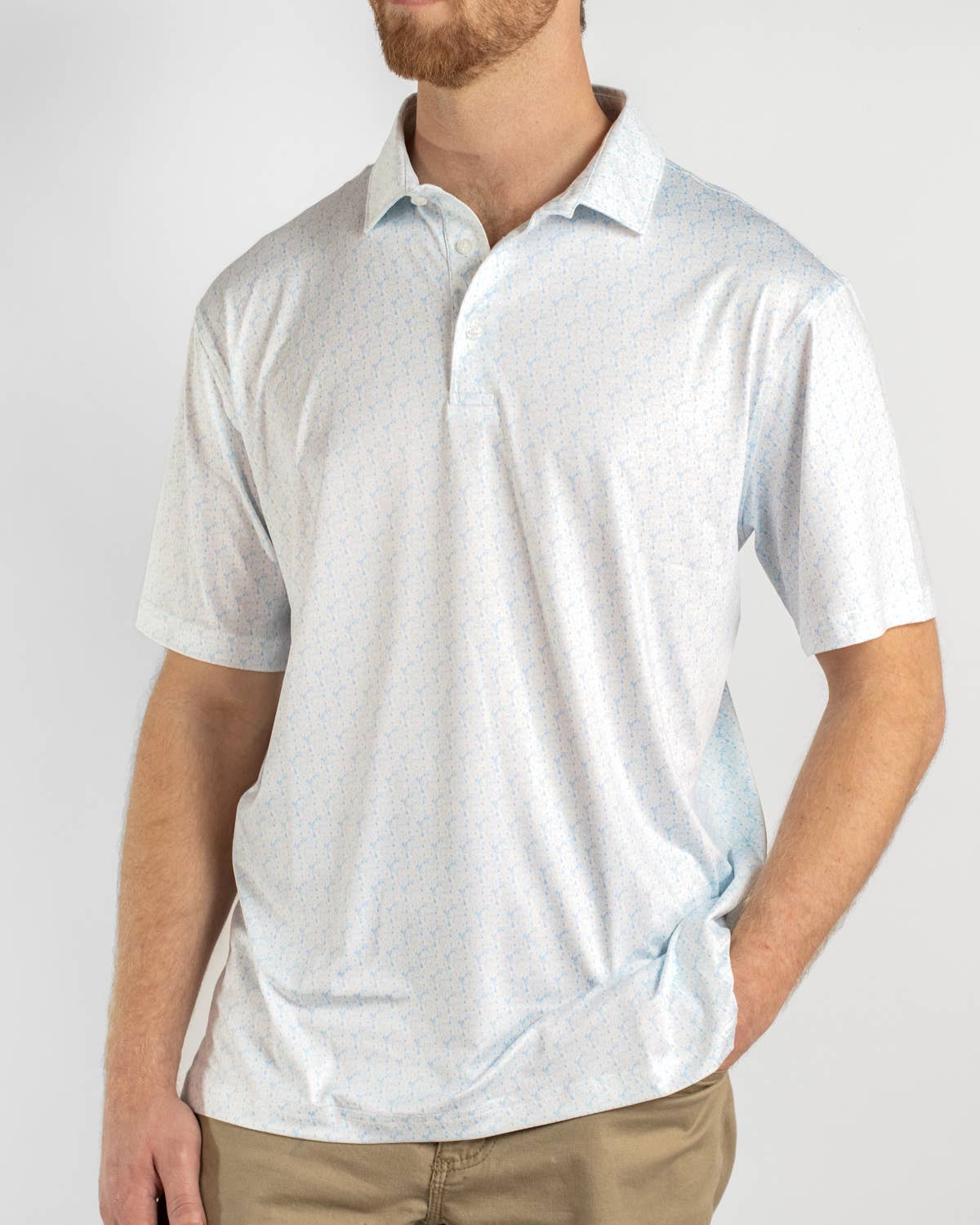 Men's Half Shell Performance Polo Oyster