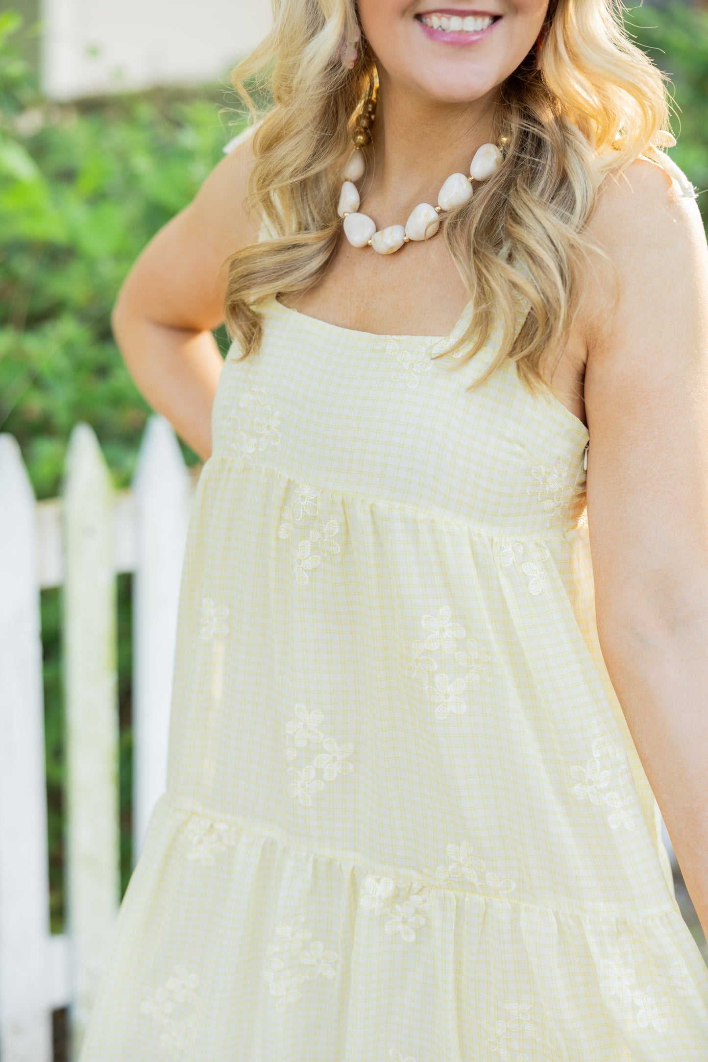 Yellow Gingham Midi