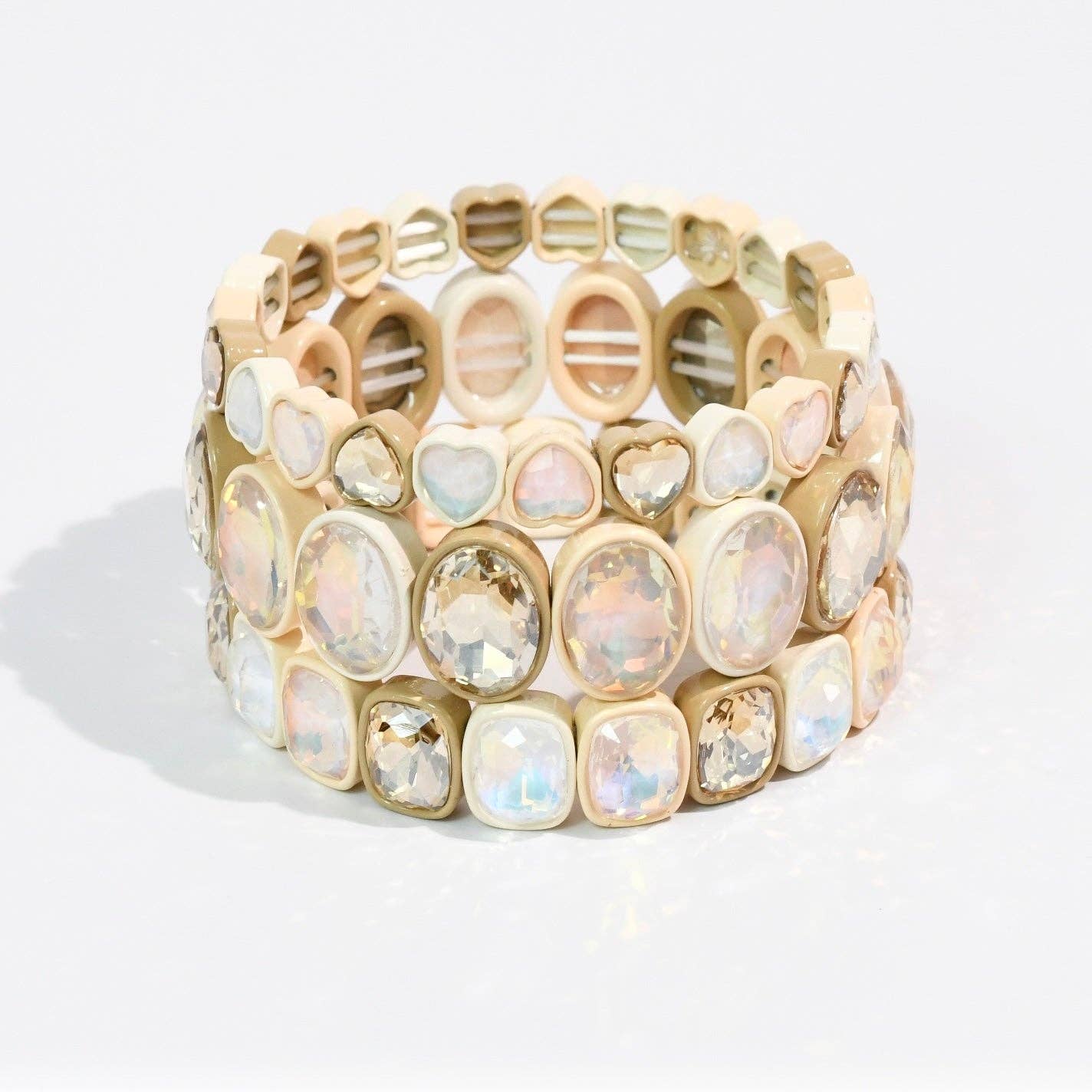 Nude Hearts Stack Set