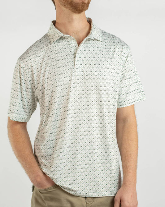 Men's Royal Golf Performance Polo  Golf Print