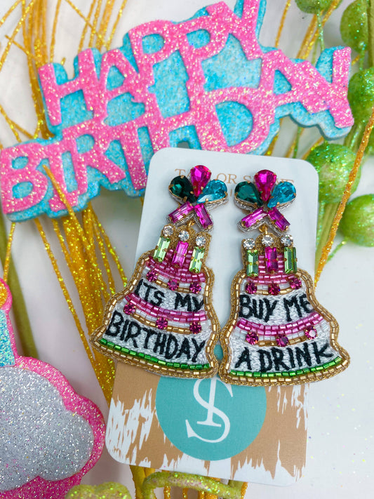 Birthday Girl Beaded Earrings