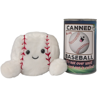 Mickey the Canned Baseball | Sports Plush in a Can w/Jokes: Pop Top + Plastic Lid & Shrink Band