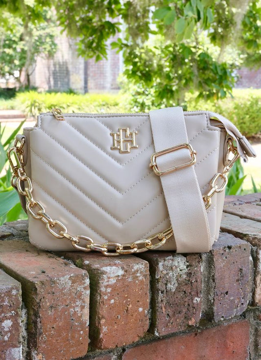 Jace Quilted Crossbody-Nude