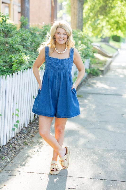 Denim Romper