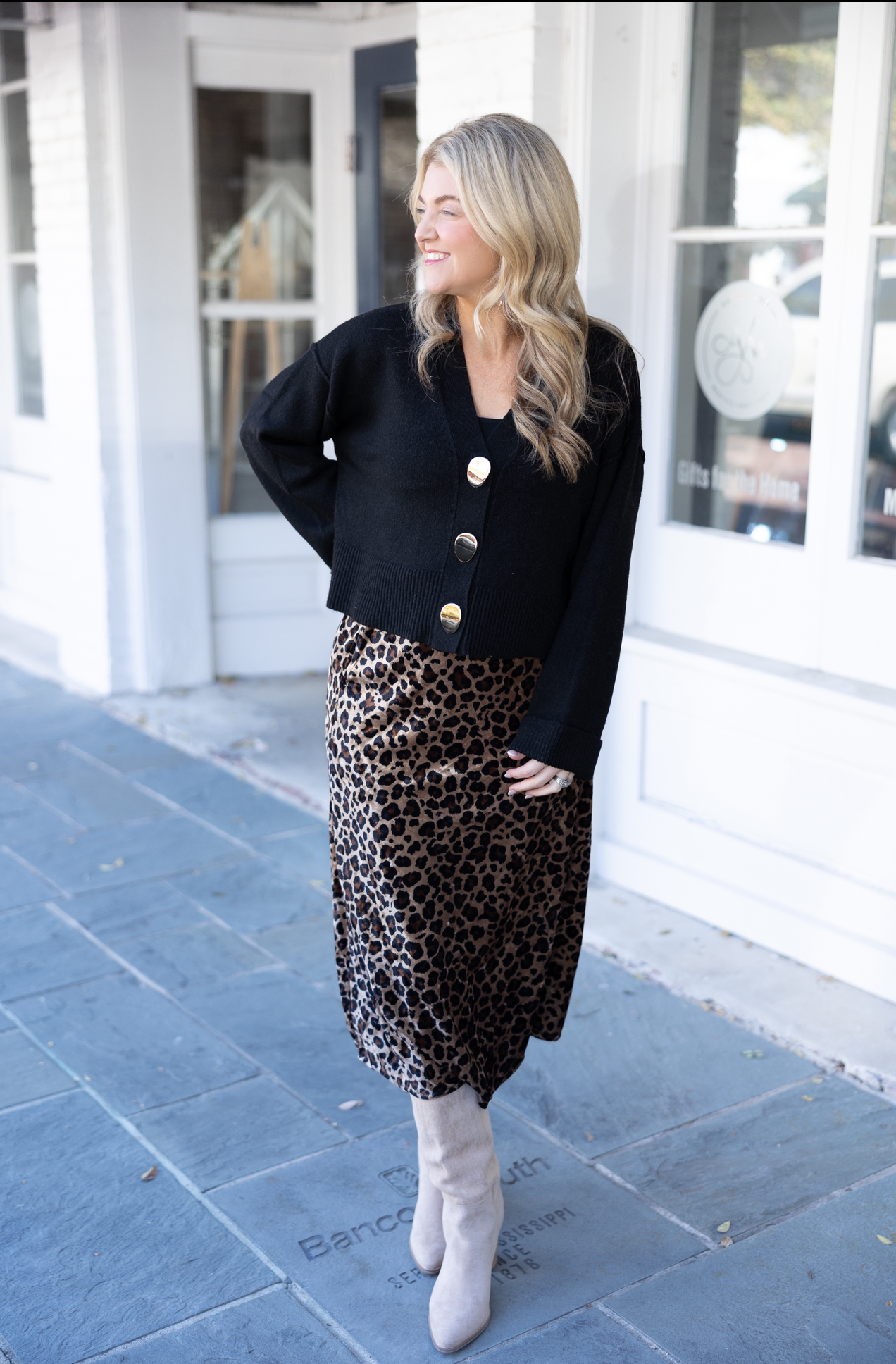 Velvet Leopard Skirt