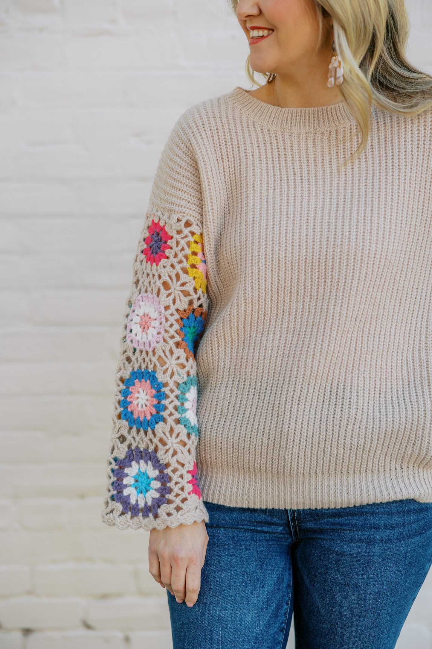 Crochet Sleeve Sweater