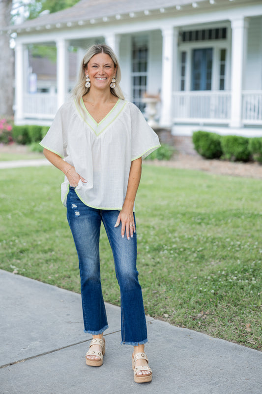 Neon White Top