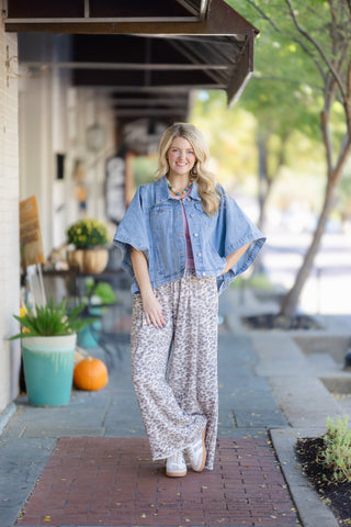 Wide Leg Leopard Pant