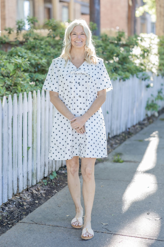 Denim Dot Dress