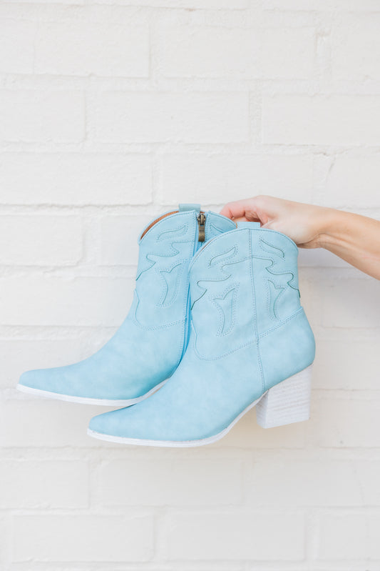 Powder Blue Booties