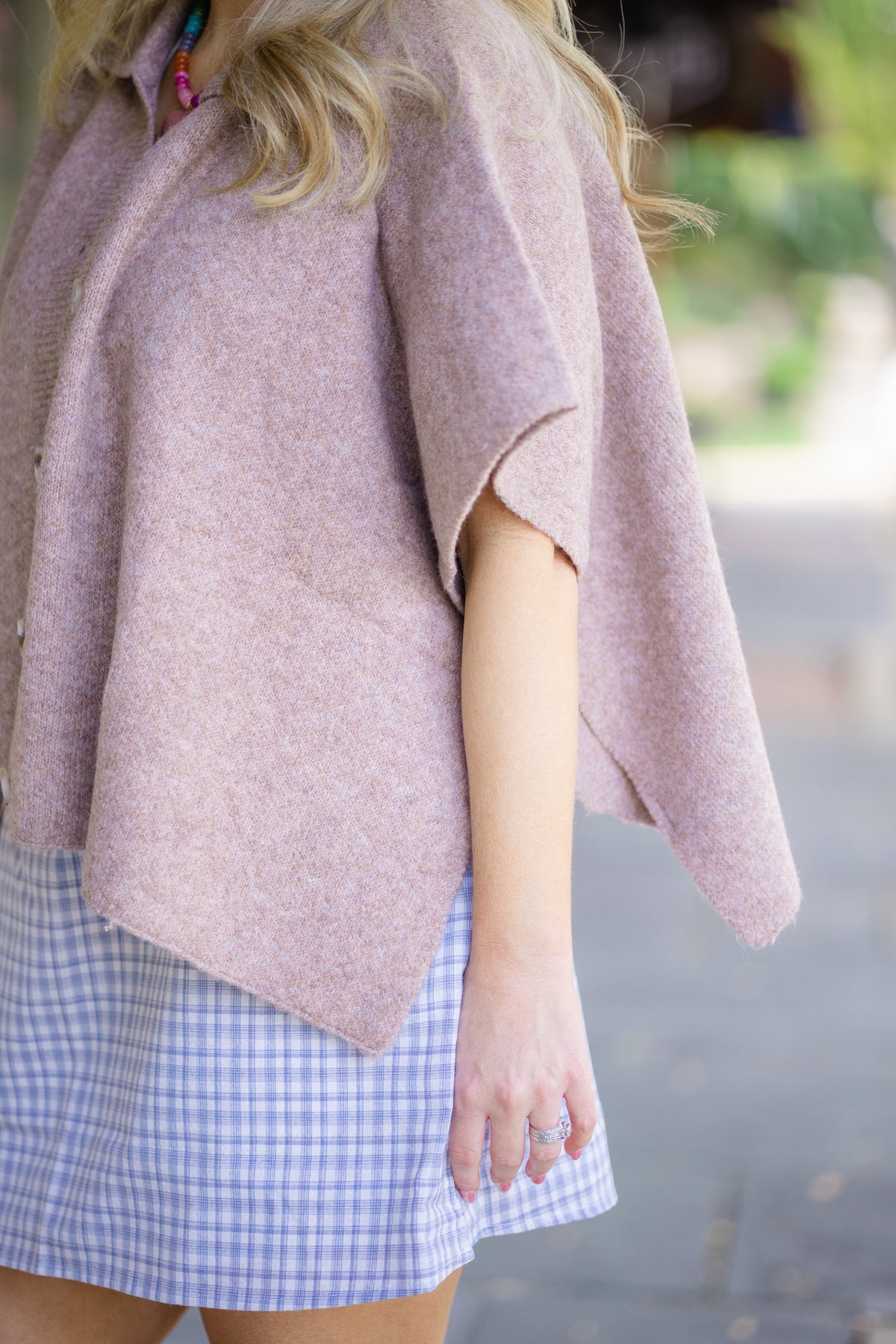 Mocha Cardigan Cape Sweater