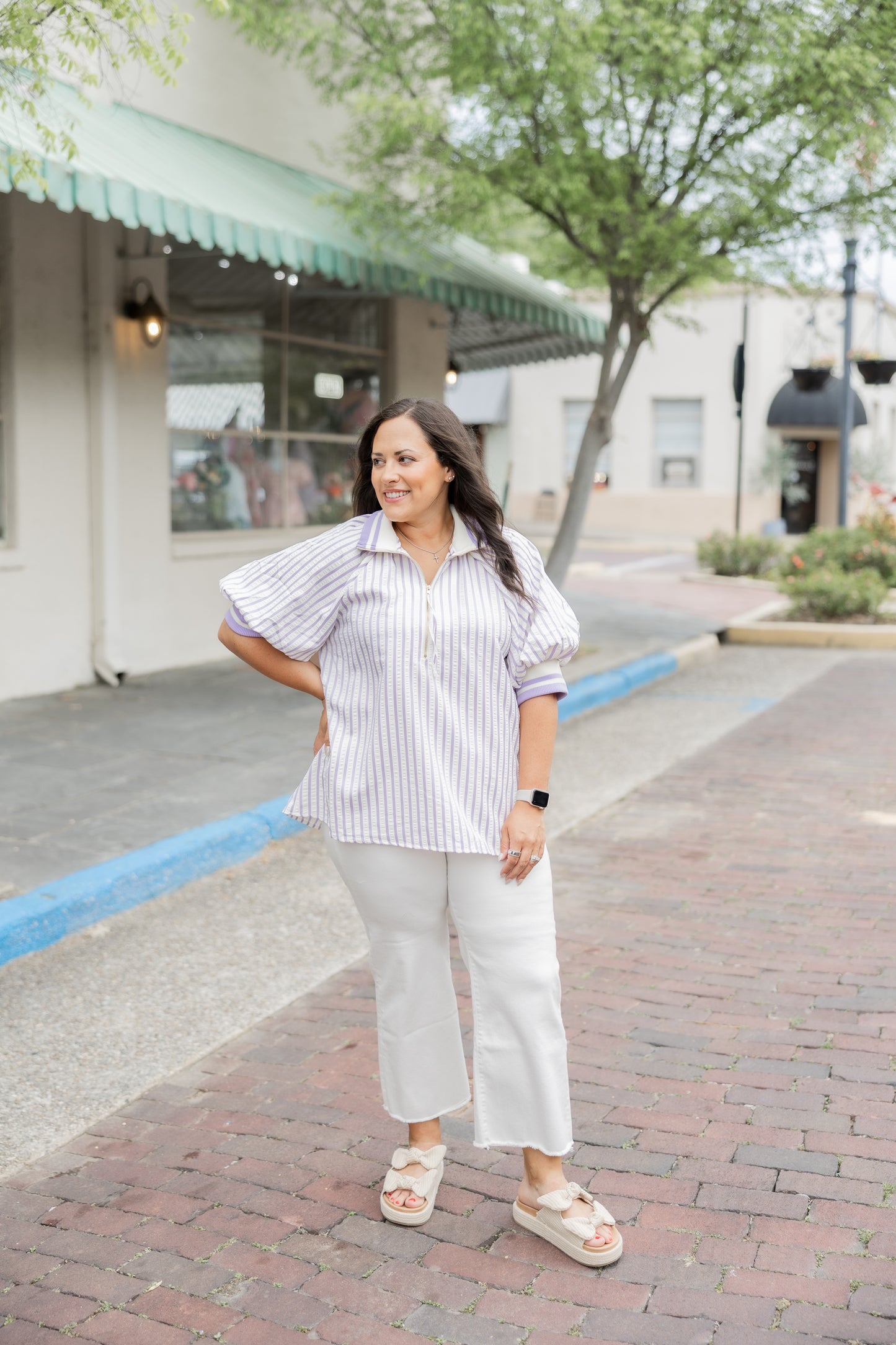 Purple Stripe Top