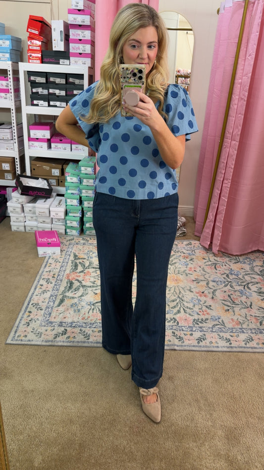 Judy Blue Lux Retro Wide Trouser Pant