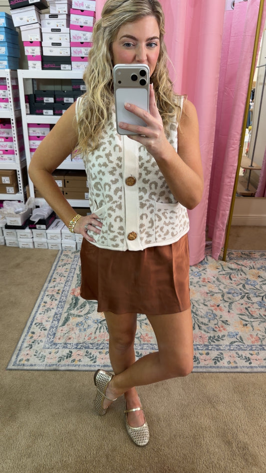 Silk Skort Bronze