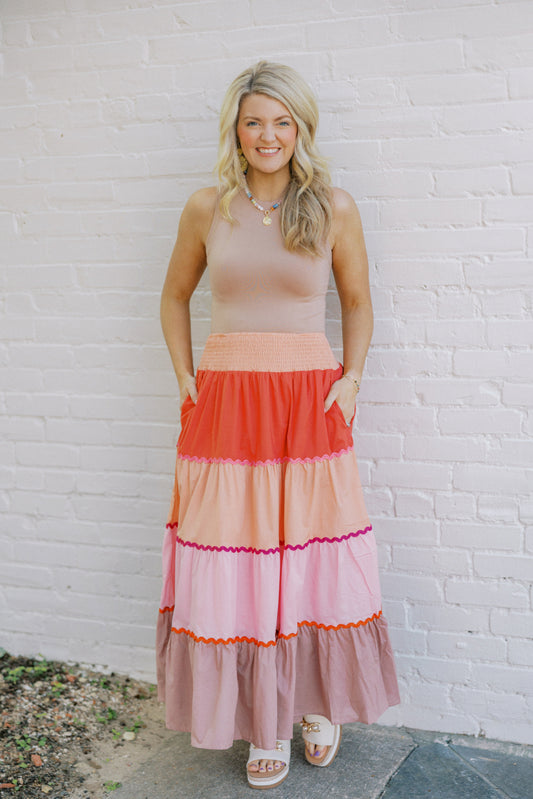 Multi Maxi Skirt