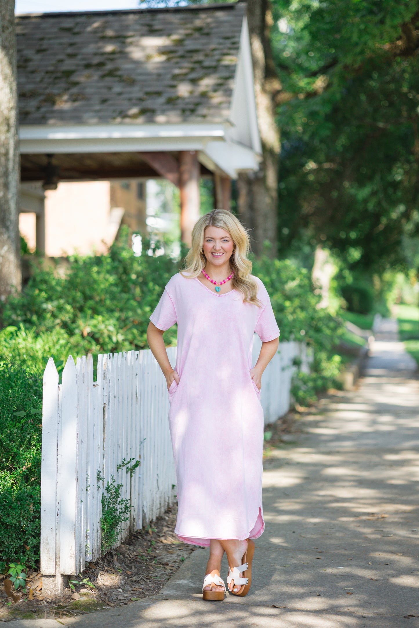 Washed Pink Midi
