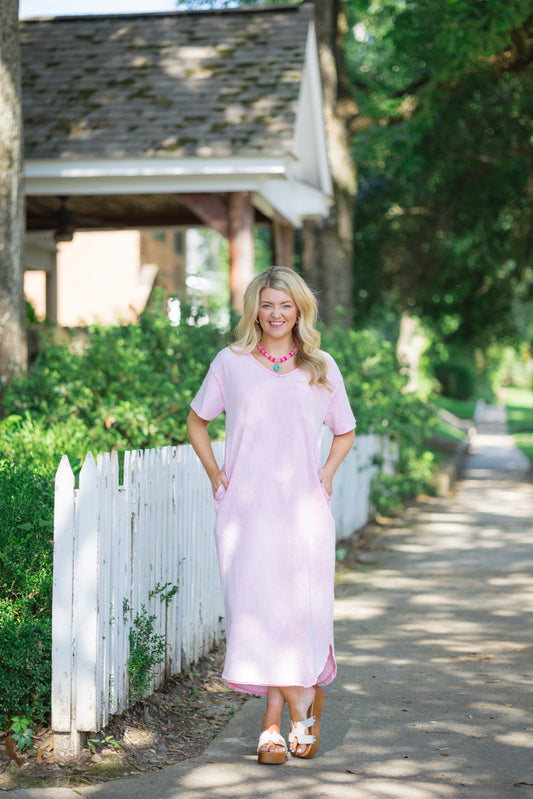 Washed Pink Midi